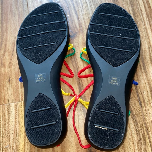 Vintage Kim Rogers Rainbow Rope Sandals - Picture 5 of 9